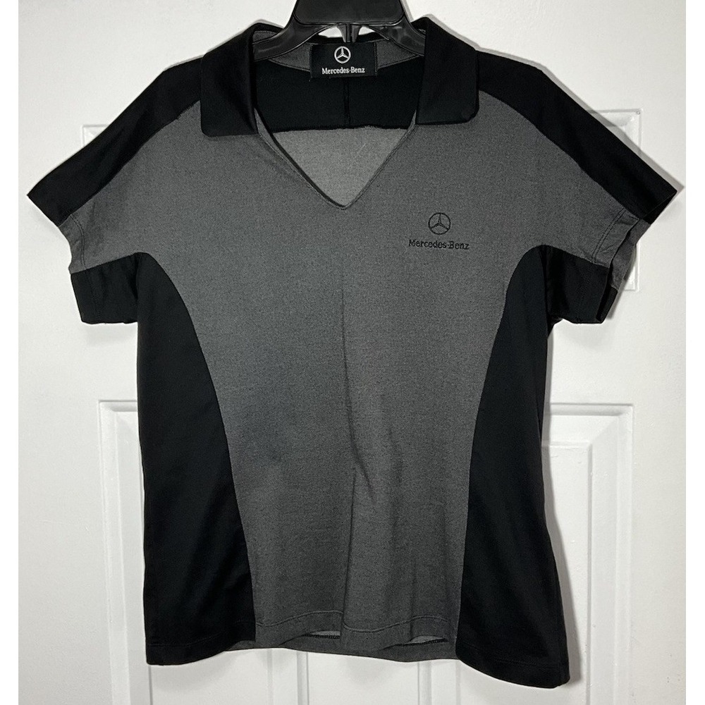 Mercedes-Benz Auto Polo Shirt - Womens Medium Charcoal Gray Embroidered Logo